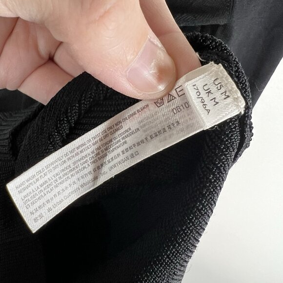 Free People Women's Bodycon Peephole Black Pullover Sweater Viscose Medium Boho - Picture 7 of 9